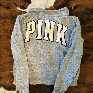 Victoria's Secret PINK Heather 1/4 zip Sweater